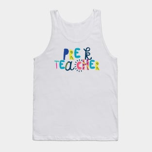 Cute Pre-K Teacher Gift Idea Back to School Tank Top